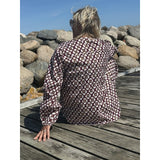 Gaspar Læsø flower shirt bordeaux