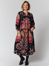 Gozzip Valdis dress with pink print