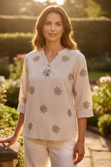 Ofelia Ella Blouse Sand Combi