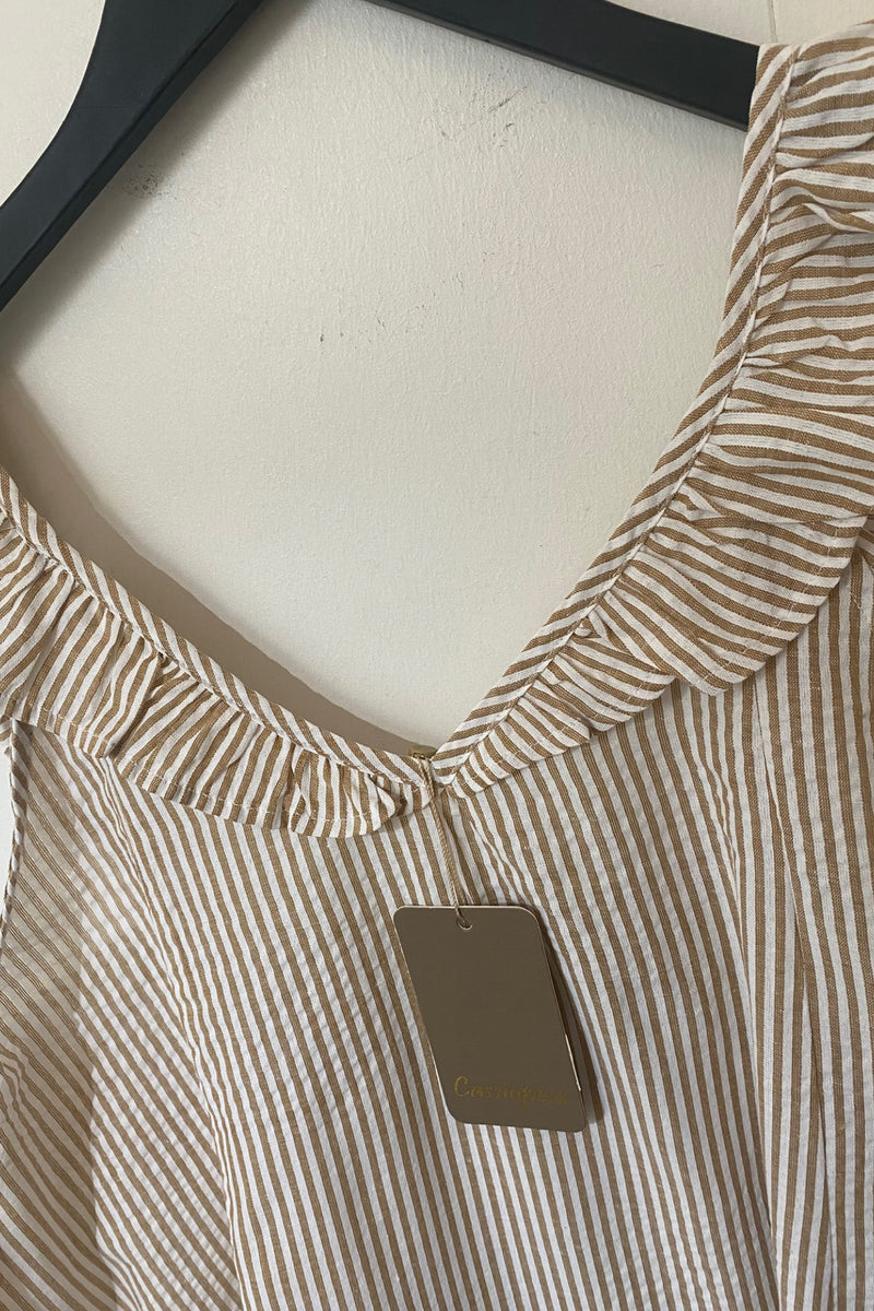 Cassiopeia Sikora dress beige stripe