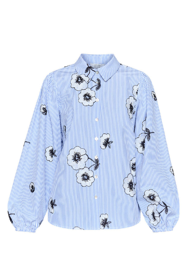 Love & Divine love1430-1 shirt blue flower