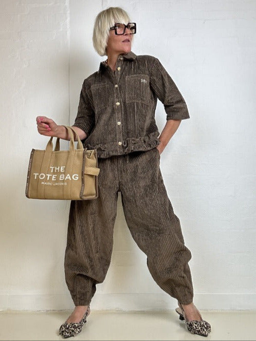 Gaspar Vigo Corduroy shirt taupe