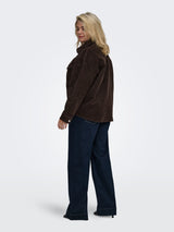 Only Carmakoma Tiggy cord shacket Ganache brown