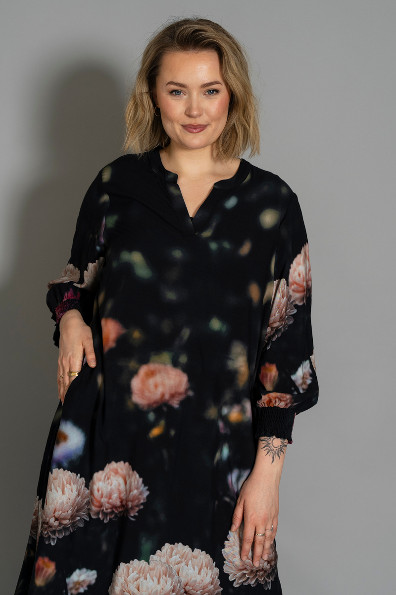 Gozzip Valdis dress peony print