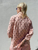 Gaspar Oslo  flower shirt rose