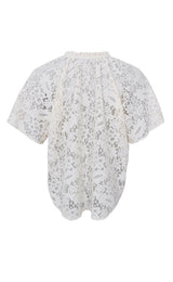 Black Colour Sally Lace blouse champagne