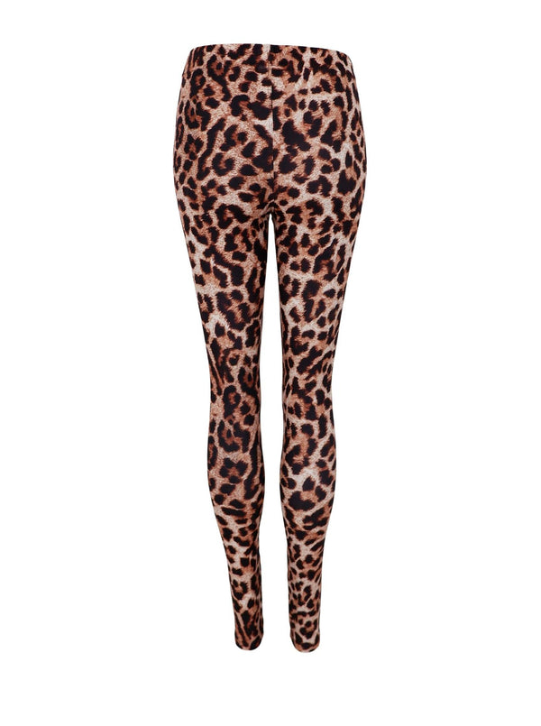 Black Colour Lynn leggings brown leo