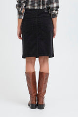 Pulz Sally skirt baby fløjl black