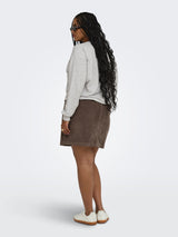 Only Carmakoma Amazing cord skirt Morel brown