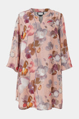 Gozzip Skuld tunic Dusty rose with large flowers