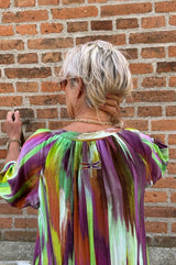 Gaspar Athen print kaftan multicolour