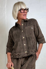 Gaspar Vigo Corduroy shirt taupe