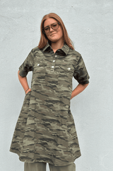 Gaspar Nice Camo Dress Green