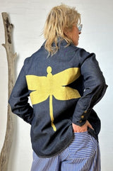 Gaspar Lyon shirt dark denim blue