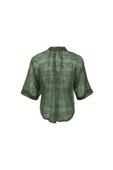 Black Colour Carla lace shirt army