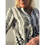 Gaspar Hawaii Jaquard dress black/offwhite