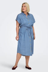 Only Carmakoma Pema Hannover denim dress medium blue