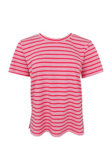 Black Colour Maylee t-shirt stripe red rose