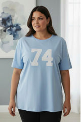 Cassiopeia Solissa oversized t-shirt blue combi
