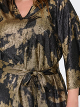 Only Carmakoma Dixie dress abstrakt black gold