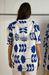 Gaspar Tunø print blouse blue