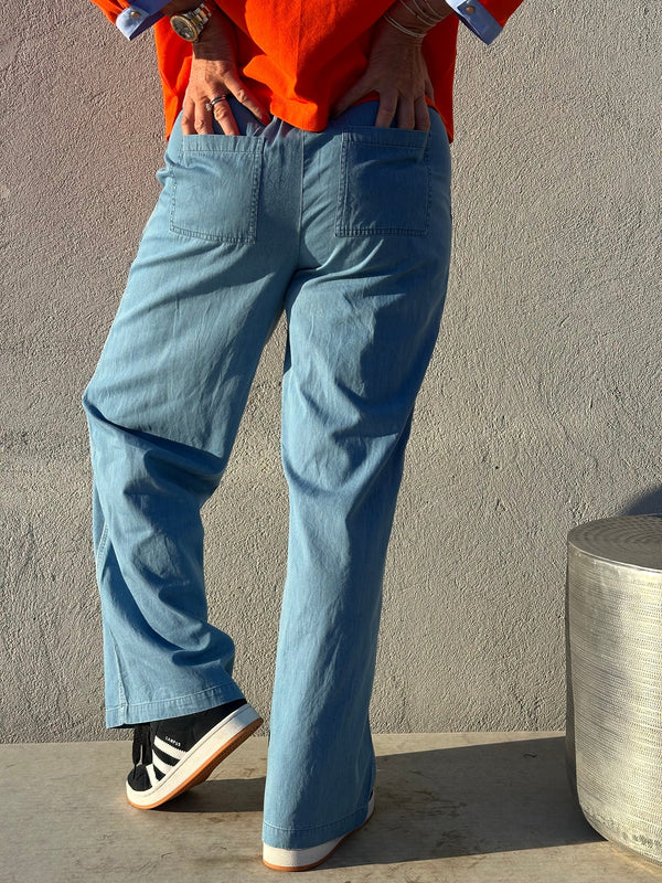 Gaspar Honolulu pant denim light blue
