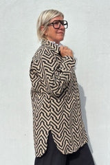 Gaspar  Stockholm jaquard shirt/jacket dark sand