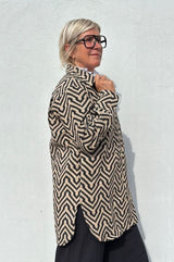 Gaspar  Stockholm jaquard shirt/jacket dark sand