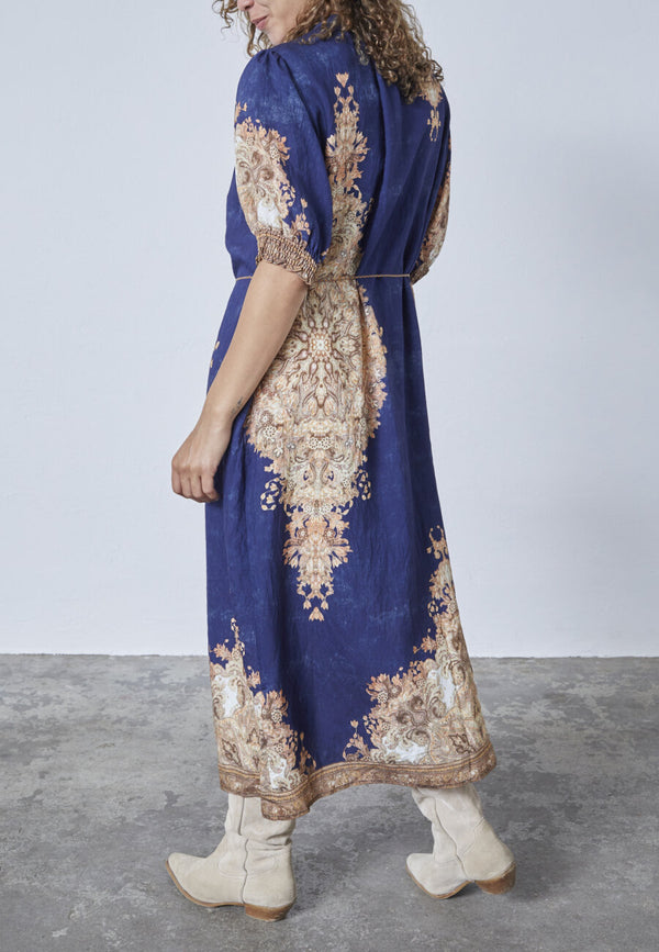 Love & Divine New paisley dress blue