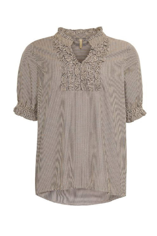 Ofelia Damie blouse sand/brown stripe