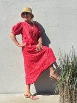 Gaspar Tunø flower dress pink