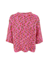 Black Colour Jessa multi jumper pink