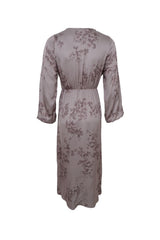 Black Colour Nancy wrap dress taupe