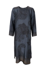 Black Colour Jasmine long dress Midnight grey