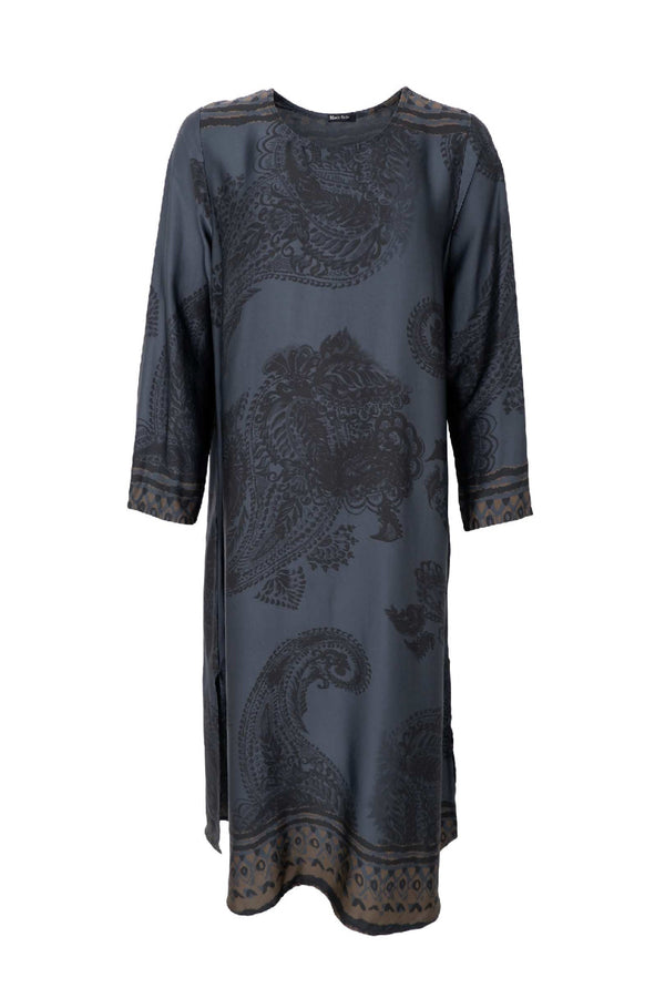 Black Colour Jasmine long dress Midnight grey