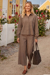 Prepair Lena pants taupe stripe