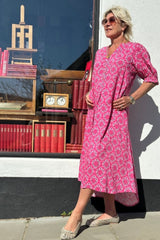Gaspar Tunø print dress pink