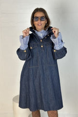 Gaspar Rio denim dress dark blue