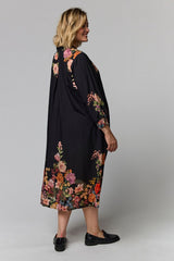 Gozzip Valdis dress black with rose fall board