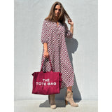 Gaspar  Flower dress bordeaux