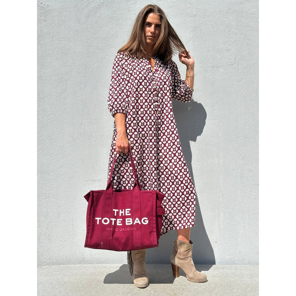 Gaspar  Flower dress bordeaux