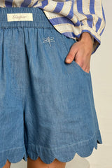Gaspar Honolulu denim shorts light blue
