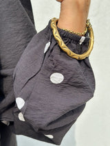 Gaspar Luna big dot dress black