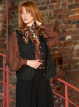 Black Colour Laurel shirt Camel