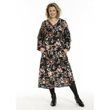 Gozzip Astrid dress black print
