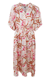 Black Colour Zelene raglan dress coral