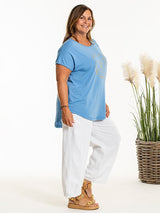 Gozzip Clara baggy pants white