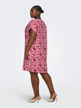 Only Carmakoma  Havana v-neck dress fuchsia purple