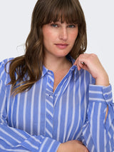 Only carmakoma Liah shirt Cloud dancer/surf