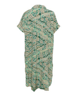 Black Colour Luna kaftan tunic floral green